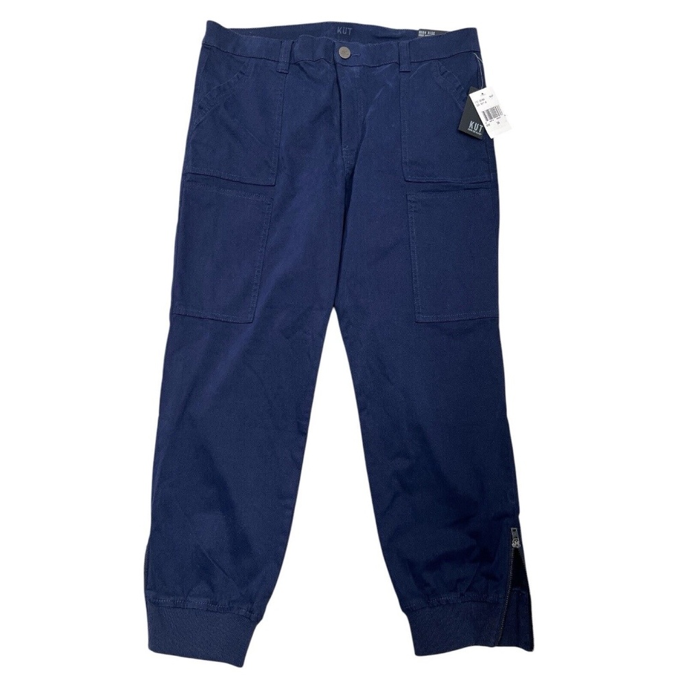 Kut from the Kloth Navy Cropped Utility Joggers SZ 14